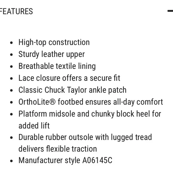 Converse Chuck 70 De Luxe Heel Leather Shoe - Black Monochrome - Picture 8 of 9